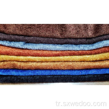 % 100 polyester düz renkli küçük saçlı kanepe kumaş